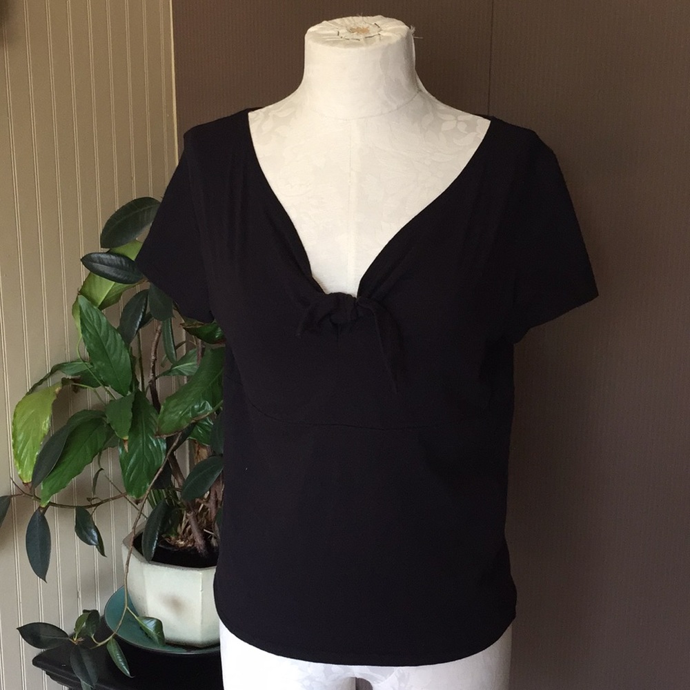 Arizona‎ jean co black shirt size xl knot tie in front